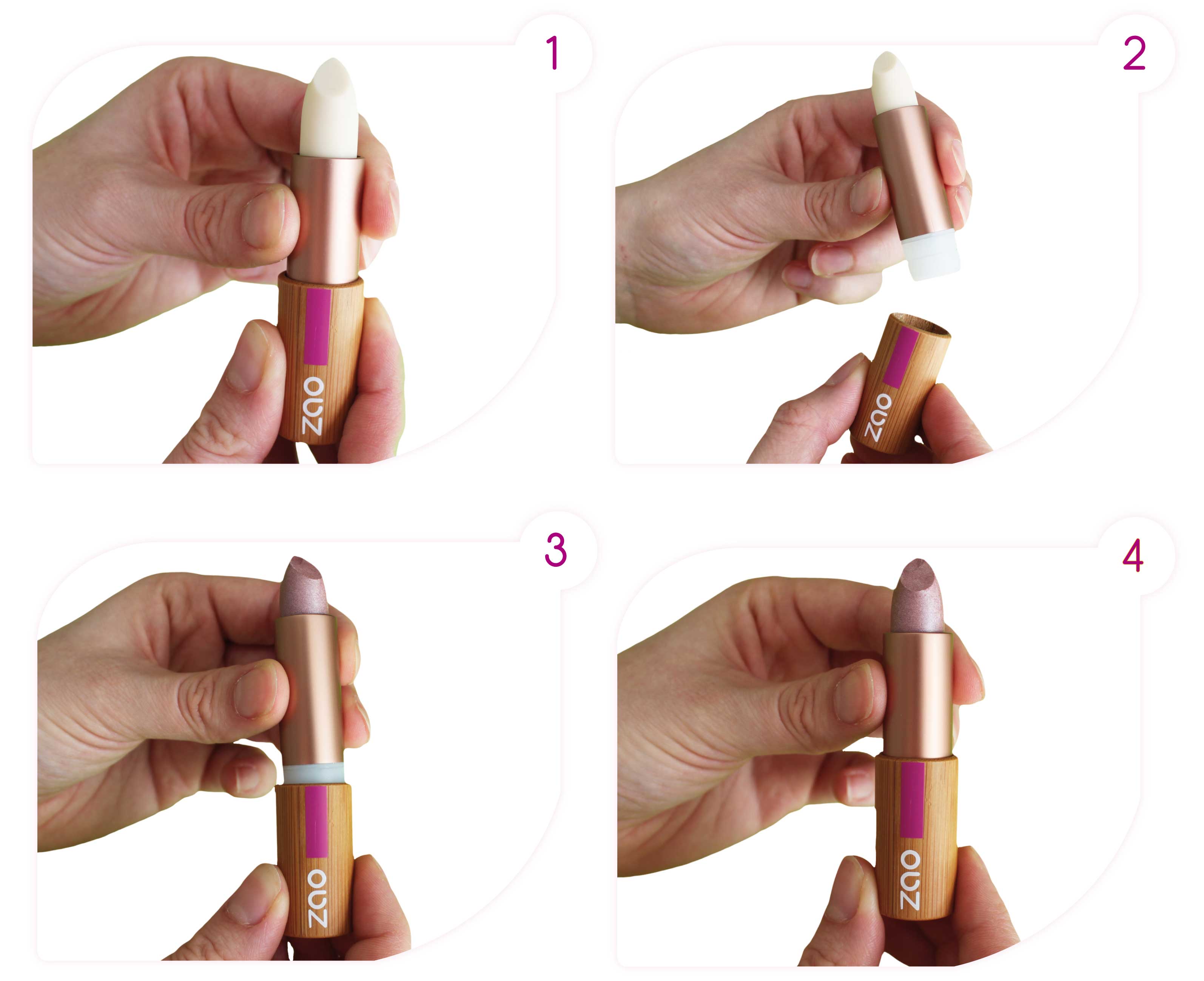 Gebruiksaanwijzing ZAO lipstick navullingen